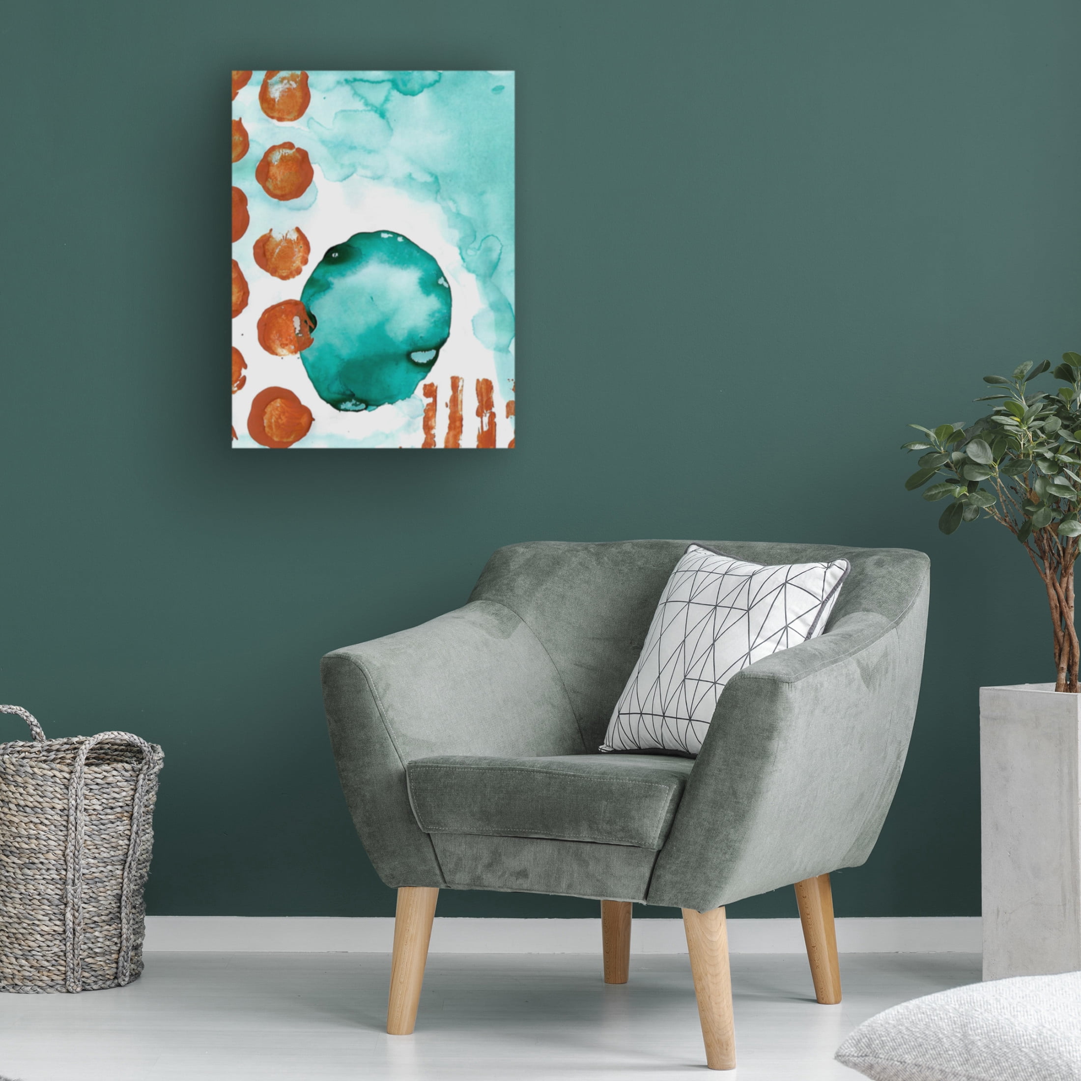 Canvas Wall Art - Maliq 'Dotty 3' Wall Art for Living Room, Bedroom, or Office Décor by Trademark Fine Art - 14 x 19 Inches