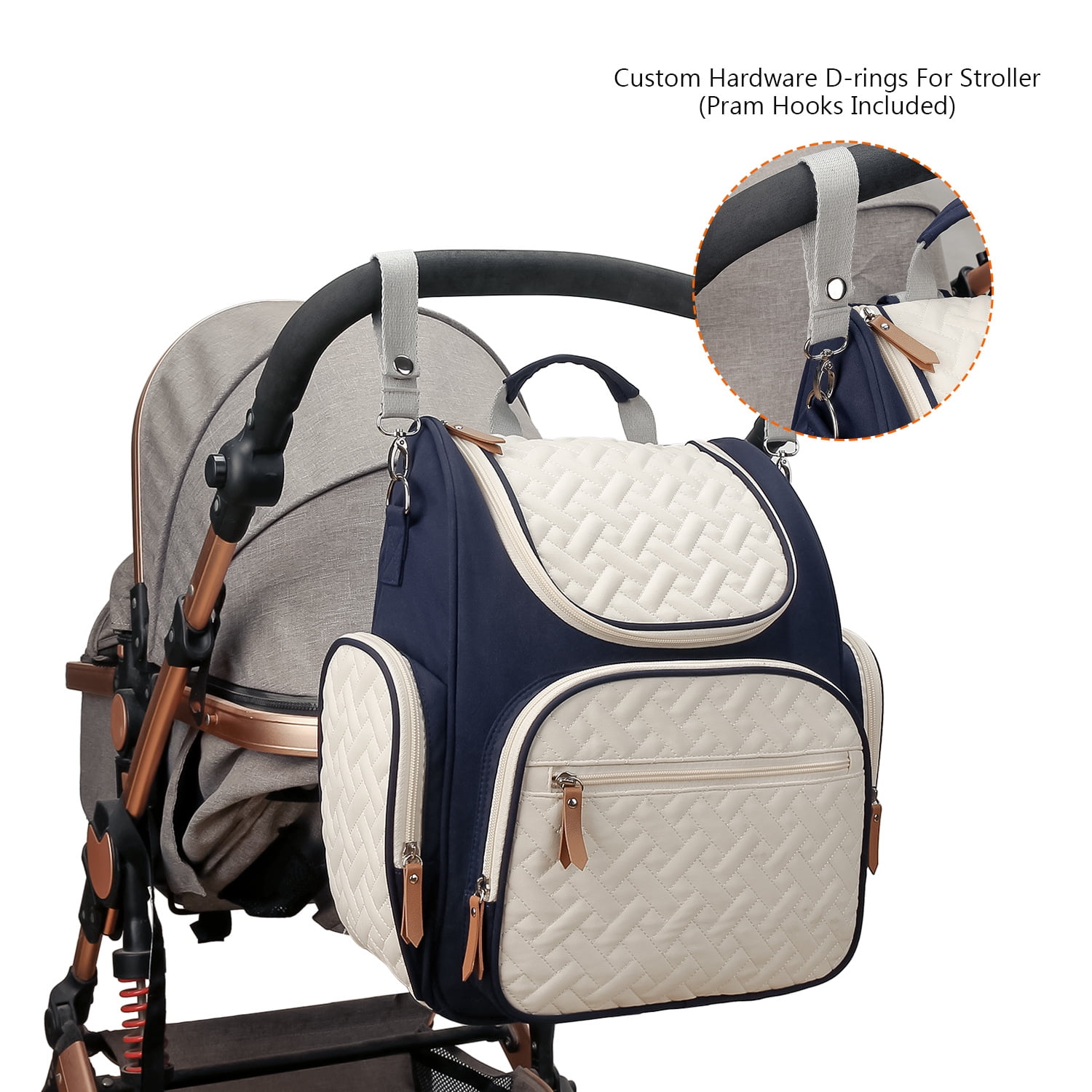 Mommy Bag, Maternal Child Bag, Outdoor Lightweight Handbag, Large-Capacity Backpack for Baby, Diaper Baby Bottle Storage Bag ﻿(Black)