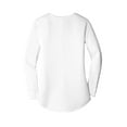 thumbnail image 4 of District Women's Perfect Tri Long Sleeve Tunic Tee Dt132l - White - S, 4 of 4