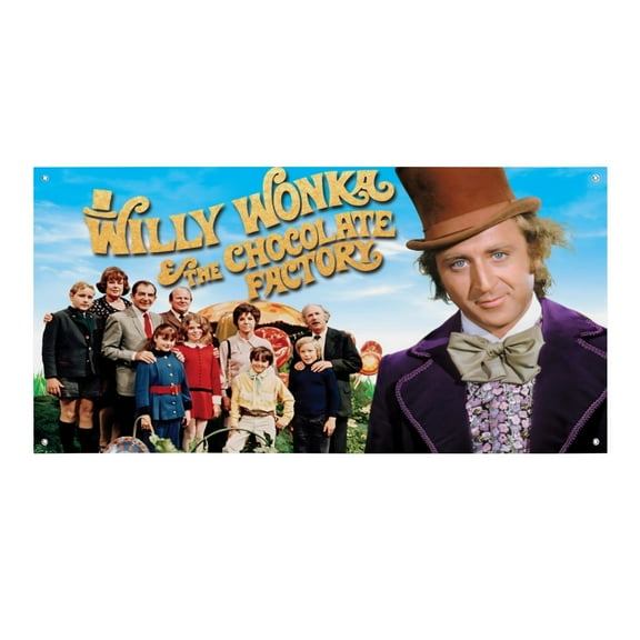 Willy Wonka-Theme Backdrops Banner Birthday Party Decor Supplies Personalized Party Backdrop Decoration,5x3ft（150x90cm）