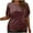 Brown, variant on Aboser Womens Summer T Shirts Plus Size Tops for Women 5X Ruched Waist Basic Tshirts Solid Color Short Sleeve Tee Shirt Casual Lightweight Crewneck T-shirt