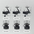 thumbnail image 3 of DEUKIO Black Lightweight Spinning Fishing Reel Screw in Handle 6+1BB 8kg Drag Power Carbon Fiber Body Anti Seawater Fishing Coil, 3 of 20