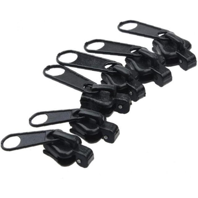 Jinsinto Size Replacement Head Zipper Pulling Target Zip Fixer Fix Repair with Universal Zipper for Clothing 6pacs