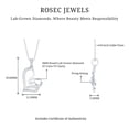 thumbnail image 4 of Rosec Jewels - Lab Diamond Heart Pendant with Chain - Ready to Gift for Valentines Day, 10K White Gold, 4 of 7