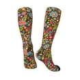 thumbnail image 4 of Daiia Sports Socks Hippie Peace Love Printed Novelty Crew Socks for Men Women Knee High Socks Cotton Socks Soft & Breathable Support Unisex Socks, 4 of 9