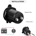 thumbnail image 4 of 2 Pack Cigarette Lighter Socket Car Marine Motorcycle ATV RV Lighter Socket Power Outlet Socket Receptacle 12V Waterproof Plug by KATEA, 4 of 6