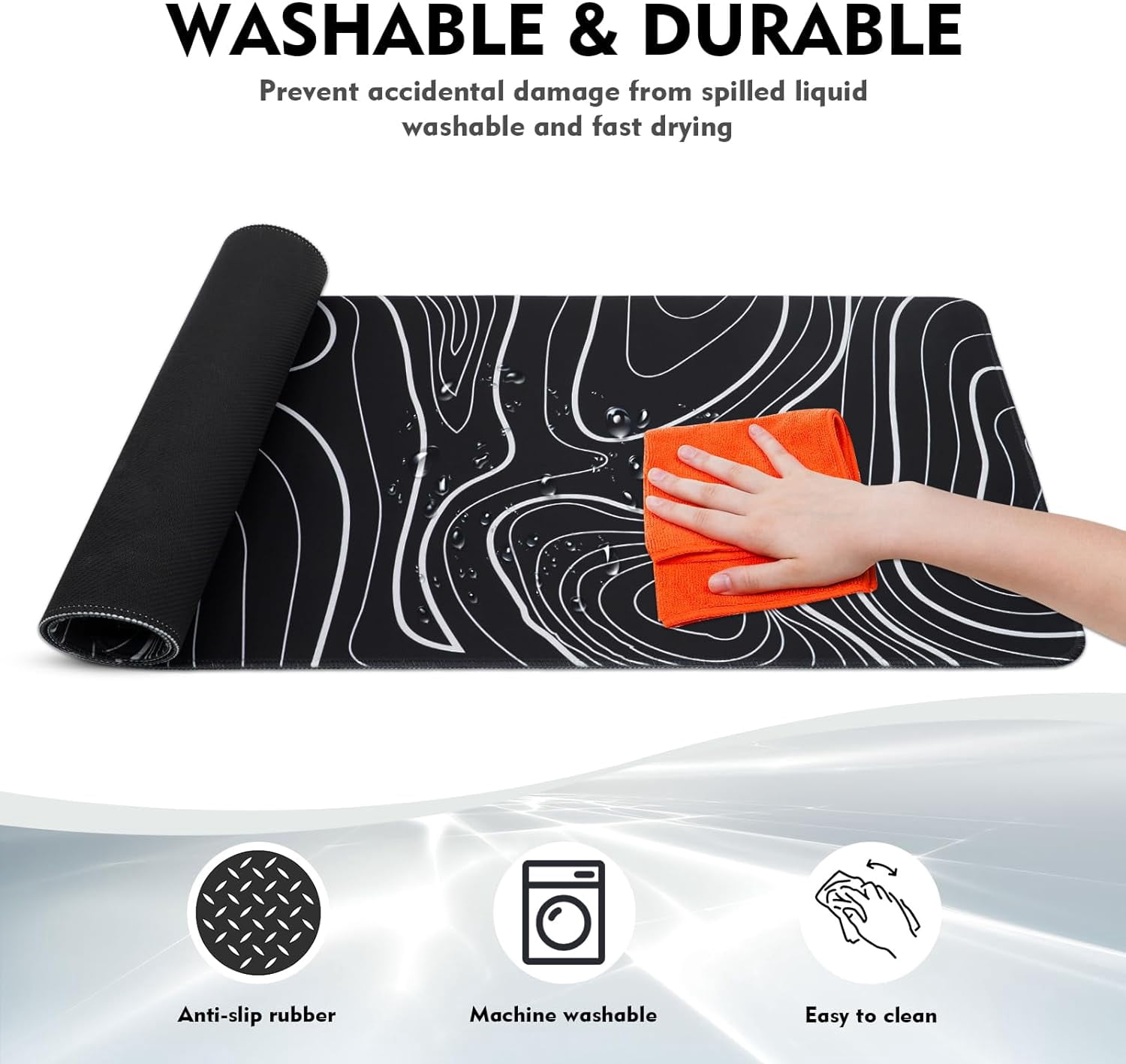 Gaming Mouse Pad, Large Mouse Pad for Desk, Desk Mat Extended Mousepad, with Non-Slip Rubber Base Desk Pad for Home Office Gaming (31.5 x 11.8", Modern Art)