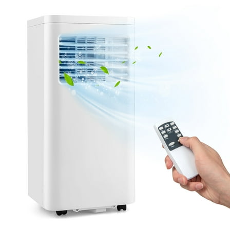 Costway 5000 BTU (8000 BTU ASHRAE) Portable Air Conditioner 3-in-1 AC Unit With Cool Dehum Fan Sleep Mode