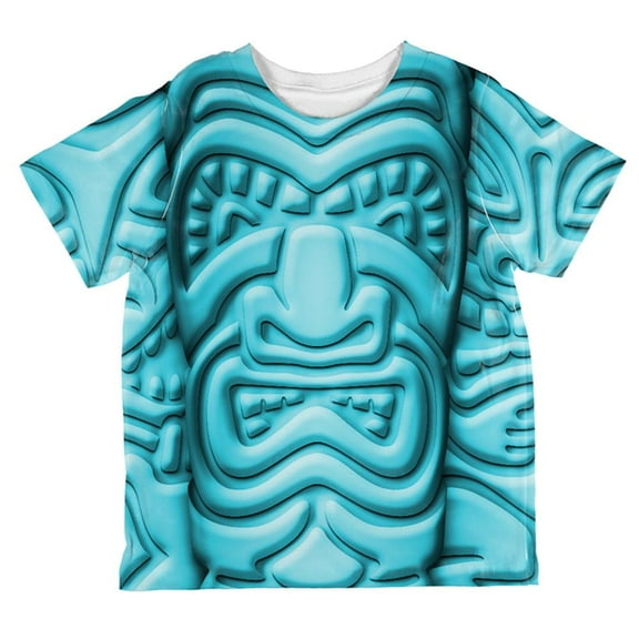 Tiki God Blue Face Luau All Over Toddler T Shirt Multi 6T