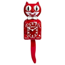 Classic Red Kit Cat Clock 15.5" Full Size Kit-Cat Klock with Moving Eyes and Tail Retro Style