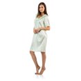 thumbnail image 2 of Casual Nights Women's Satin Embroidery Lace Short Sleeve Nightgown, 2 of 5