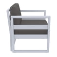 thumbnail image 5 of Mykonos 3 piece Club Seating Set in Silver finish with Charcoal Cushions, 5 of 6