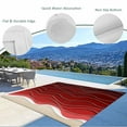 thumbnail image 4 of Fsddascl Red Ocean Waves Outdoor Rug for Patio/Deck/Porch, Non-Slip Large Area Rug 6 x 9 Ft, Coastal Abstract Stripes Ombre Art Indoor Outdoor Rugs Washable Area Rugs, Reversible Camping Rug Carpet, 4 of 5