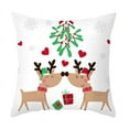 thumbnail image 1 of Christmas Snowman Leather Pillow Festive, 1 of 3