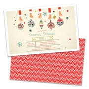 Angle View: Personalized Holiday Ornaments Holiday Party Invitation