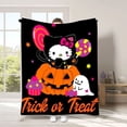 thumbnail image 5 of Manta SANMU de franela suave para Halloween, Hello Kitty, 300 g, 5 of 5