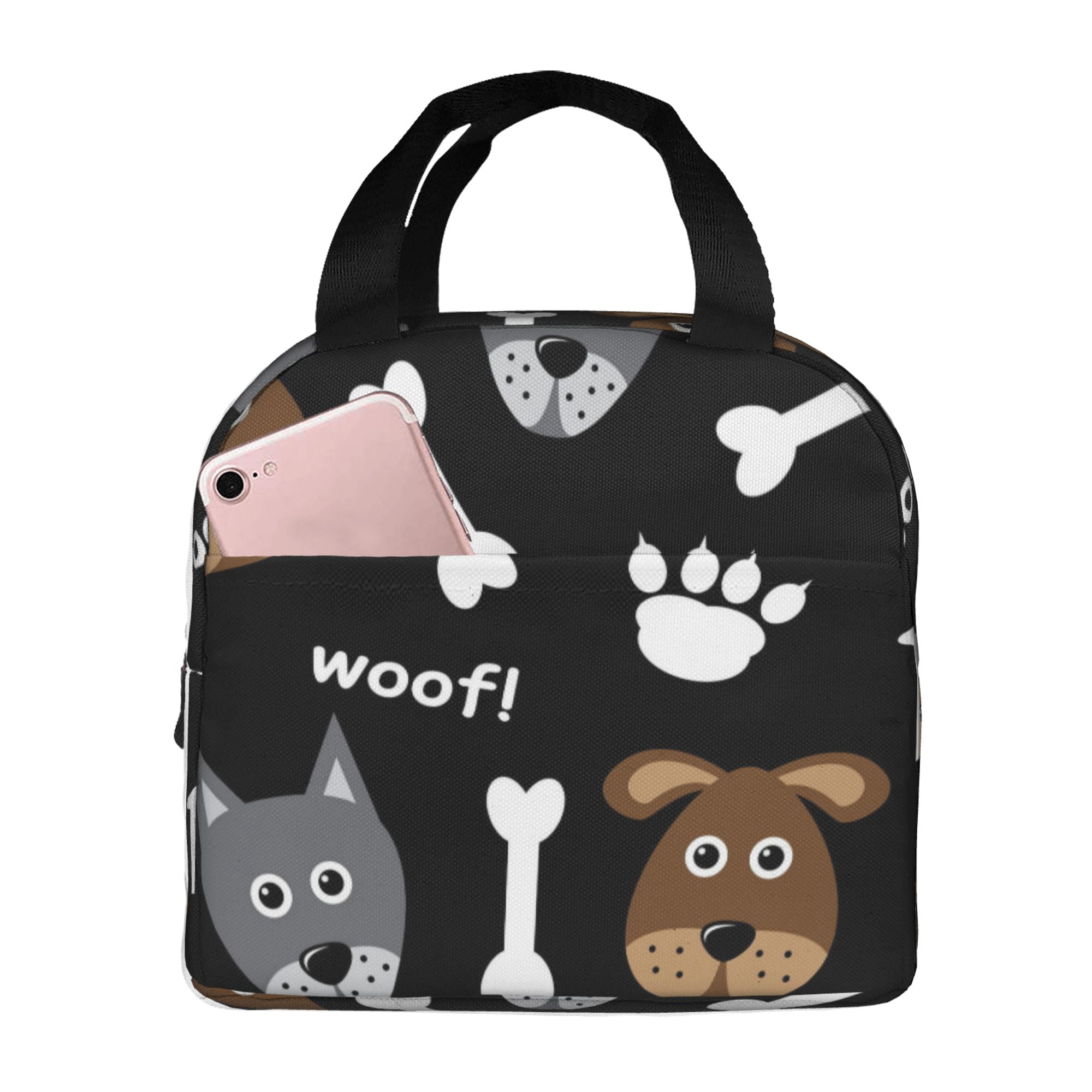 Cartoon Dog Paw Bone Lunch Bag for Men Women Insulated Lunch Box Cute