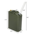 thumbnail image 6 of Zimtown Portable Jerry Can with Spout, Army Green, 20L 5 Gallon Capacity, 6 of 9
