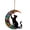 D-3D-clearacne, variant on WWG Stained Glass Cat Kitten Window Decoration Hanging Pendant, Handcrafted Sun Catcher Suncatcher with Moon and Flowers, Colorful Home Art Decor Gift