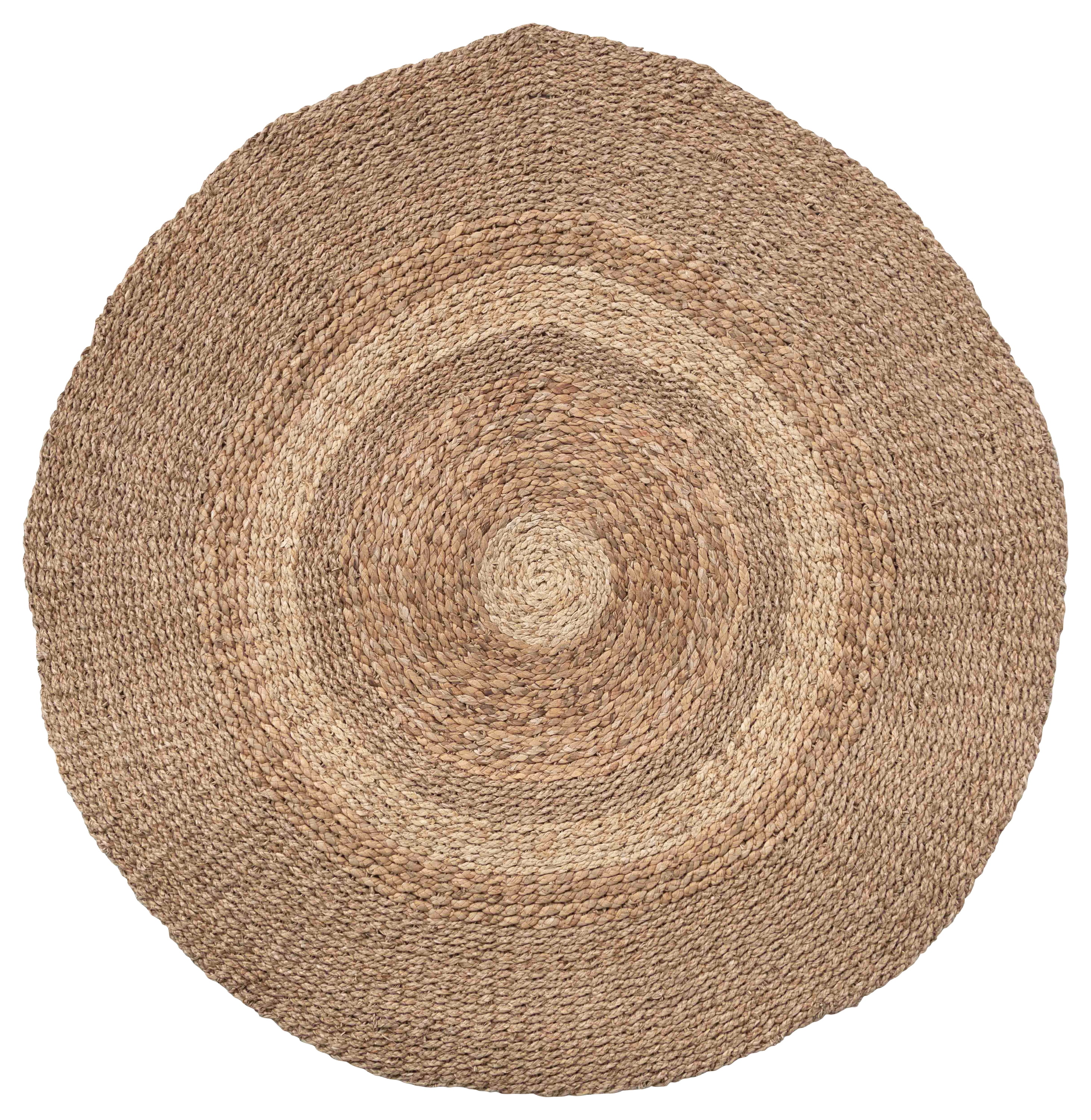 Creative Co-Op 5' Round Handwoven Seagrass & Water Hyacinth Rug ...