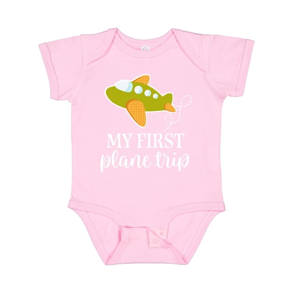 Inktastic My First Plane Trip Airplane Travel Boys or Girls Baby Bodysuit