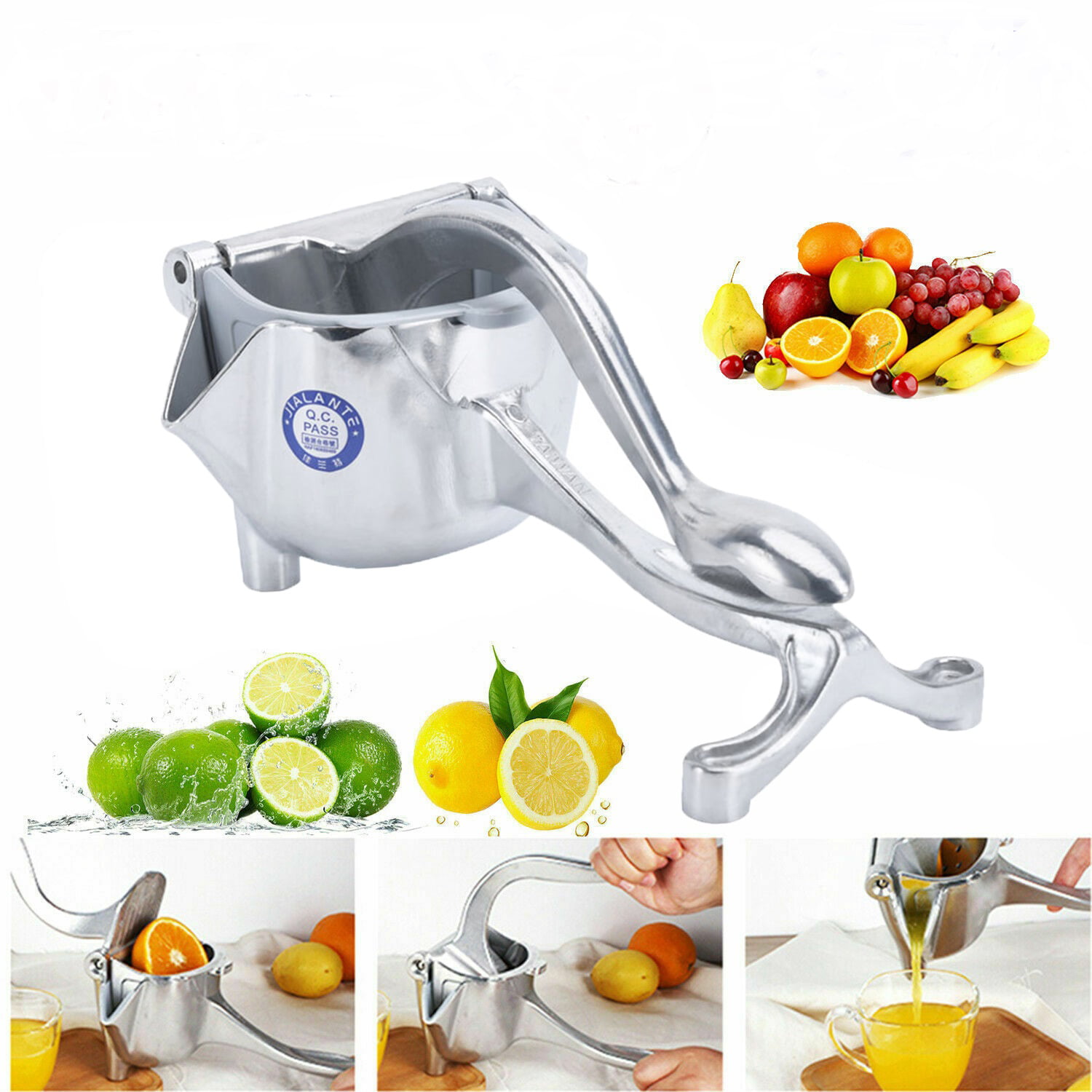 Manuelle Entsafter Handsaftpresse Squeezer Fruit Lemon Juicer Extractor Machine 