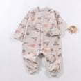 thumbnail image 2 of Gibobby Infant Newborn Baby Girls Clothes Soft Rompers 3 6 9 12 18 24Months 2T Long Sleeve Onesie Sleepwear Infant Baby Fall Winter Clothes(9-12 Months,Light Gray), 2 of 7