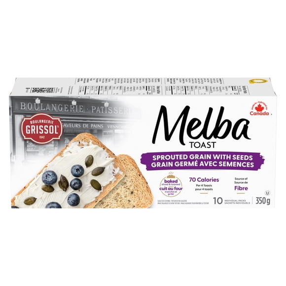 Boulangerie Grissol Melba Toast Sprouted Grain with Seeds 350g