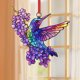 thumbnail image 4 of Colorful Hummingbirds Flower Sun Catchers Pendant, 4 of 7
