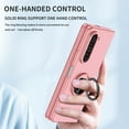 thumbnail image 3 of ELEHOLD Slim Case for Samsung Galaxy Z Fold 7 Rugged Case with Metal Ring Holder Kickstand Support Magnetic Car Mount Holder Shockproof Case for Samsung Galaxy Z Fold 7,Pink, 3 of 9