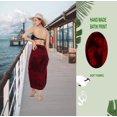 thumbnail image 4 of HAPPY BAY Women's Bikini Wraps Swimwear Cover up Beach Wrap Skirt Bathing suit Swimsuit Sarong Coverups for Women One Size Ruby, Floral, 4 of 6