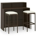thumbnail image 2 of vidaXL Patio Bar Set Bar Table and Stools Patio Furniture Set with Cushions, 2 of 49