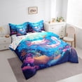 thumbnail image 3 of Castle Fairy Kawaii Salamander Bedding Comforter Set,Underwater World King Bedding Sets, 3 of 8