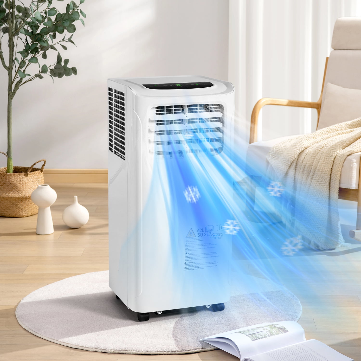 Hobart Fantastiske Barmhjertige Sonegra Air Conditioner, 8000 BTU Portable Air Conditioner with 3-in-1  Function, Remote Control & LED Display, Portable AC Unit No Window Needed  for Indoor Room, Office, Bedroom, Freeing Standing, Whi - Walmart.com
