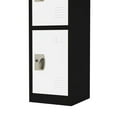 thumbnail image 5 of AdirOffice ALHI629204BW Steel Storage Locker, 4 Tier, 12 x 12 x 72 in., Black Body & White Doors, 5 of 8