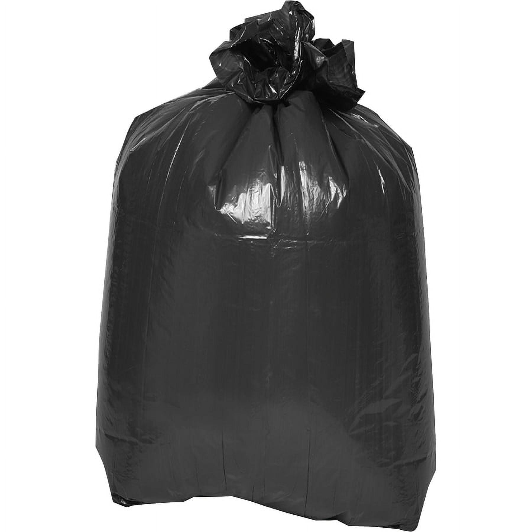 PlasticMill 95-Gallons Black Outdoor Plastic Lawn and Leaf Trash Bag  (50-Count) in the Trash Bags department at