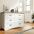 thumbnail image 5 of Aiho 6-Drawer Chest of Drawers for Bedroom, Wooden Bedroom Drawer Dresser with 6 Storage Drawers for Bedroom, Living Room, Hallway, Office - Grey Tabletop, 5 of 8