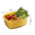 thumbnail image 3 of Fiudx Cesta de Drenaje de Gran Capacidad, Diseño de Doble Capa, Drenaje Rápido de Agua, Frutero Multifuncional, Organizador de Almacenamiento de Cocina, Remojo de Verduras y Platos, Fácil de Limpiar,, 3 of 6