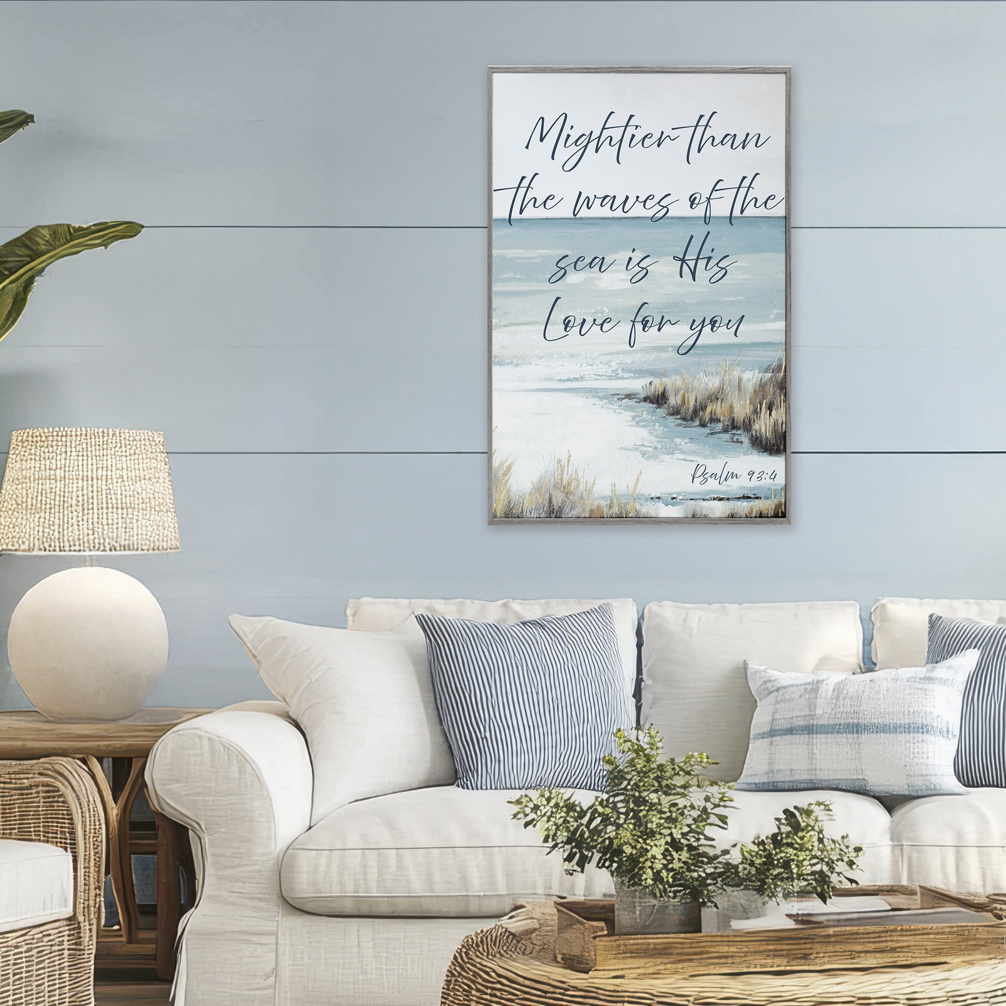 Stupell Industries Mightier Than The Waves Gray Framed Giclee Art, design by Patricia Pinto