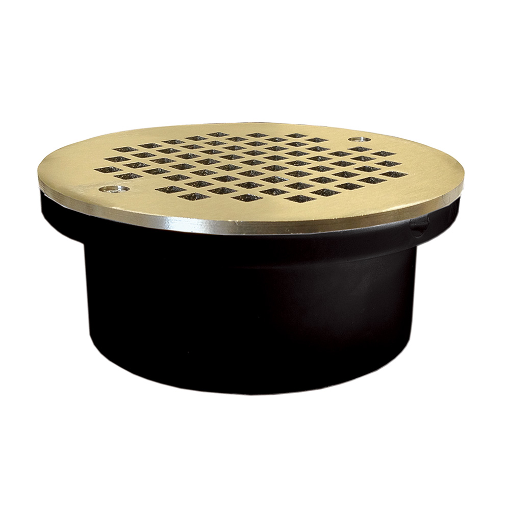 4" General Purpose ABS Drain with 6" Nickel Bronze Round Strainer