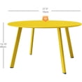 thumbnail image 3 of Grand Patio Round Steel Patio Coffee Table, Weather Resistant Outdoor Large Side Table, Yellow…, 3 of 15