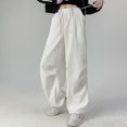 thumbnail image 2 of Womens Spring And Autumn High Waist Wide Leg Straight Casual Sports Overalls, 2 of 6