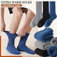 thumbnail image 6 of Merino Wool Boot Socks Size 5-9 Thermal Winter Warm Thick Cozy Hiking Socks for Men Women 3 Pairs, 6 of 6