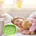 thumbnail image 2 of JUNWELL Desk Clock Battery Operated Non-ticking Plastic Small Bedside Analog Alarm Clock Household Supplies White, 2 of 8