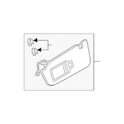 Genuine OE Audi Sun-Visor - 83A-857-552-F-7C0