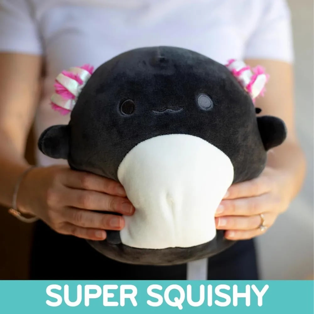 Squishmallows 8" Pug, Axolotl & 10" Hippo 3-Squish Value Pack - Get ONE Jumbo & Two Small Official Jazwares Plush for Less - Collectible Soft Squishy Stuffed Animal Toy Gift Set for Kids, Girls Boys