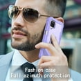 thumbnail image 7 of SaniMore for Samsung Galaxy A12 5G 6.5" Case with Hidden Bracket Rugged Heavy Duty Protective [Hard PC Back + Silicone Bumper] Shokcproof Anti-drop Tri-layer Hybird Shell For Galaxy A12 5G, Purple, 7 of 7