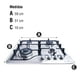 thumbnail image 5 of Parrilla Estufa De Gas Lp 4 Quemadores Empotrable Acero Inox plateado FLAMINETA, 5 of 8