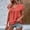 *Watermelon Red, variant on ClodeEU Women's V-Neck Short Sleeve Solid Color Summer T-Shirt with Button Watermelon Red,Womens Plus XXL