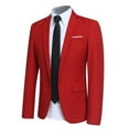thumbnail image 1 of Cloudstyle Men's Slim Fit One Button Suit Blazer Jacket Casual Party Sport Coat, 1 of 4